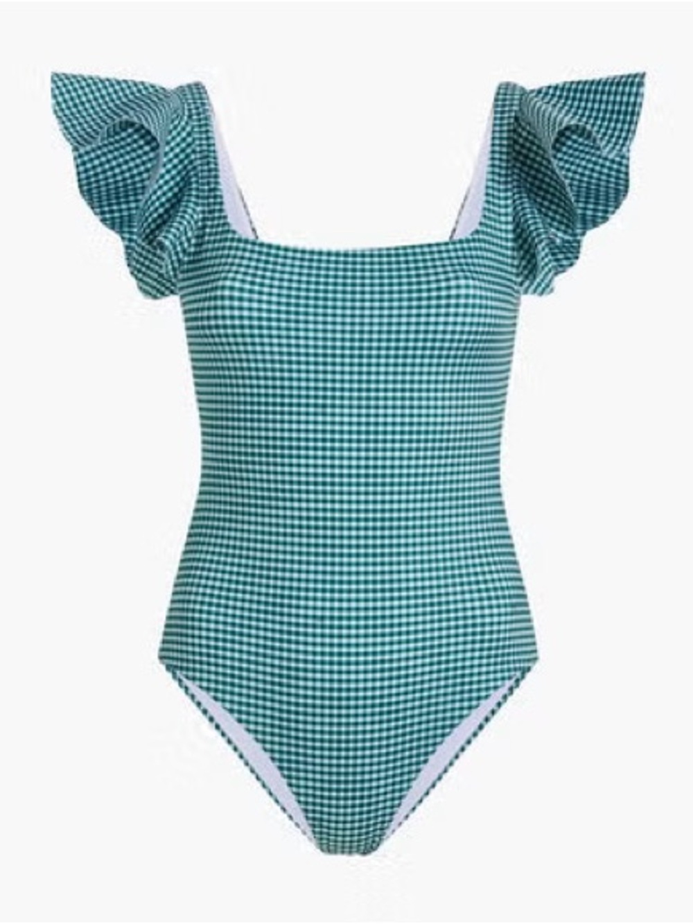 NWT Hill House Home Rosie One-Piece Swimsuit (Emerald Gingham)